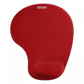 Podkładka żelowa pod mysz czerwona SAVIO MP-01R Savio