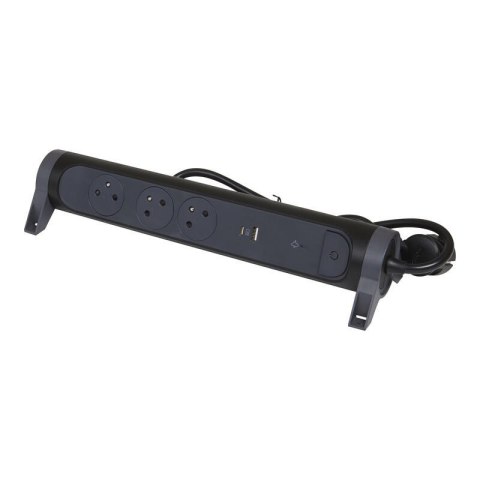 Przedłużacz 3x2PZ + USB A/C 1,5m czarny Legrand