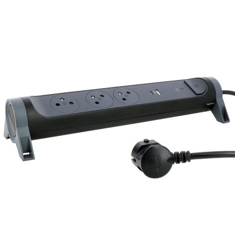 Przedłużacz 3x2PZ + USB A/C 1,5m czarny Legrand