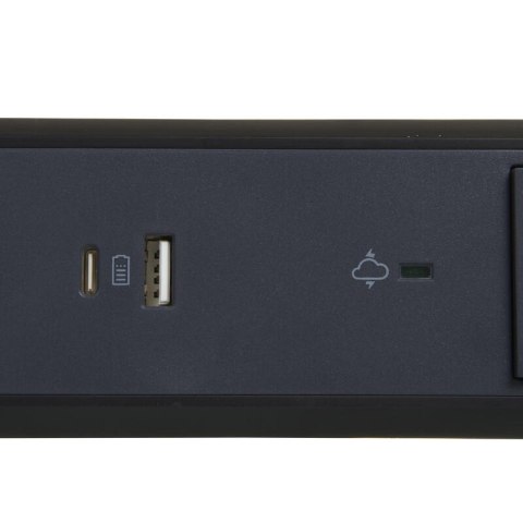 Przedłużacz 5x2PZ +USB A/C 1,5m czarny Legrand