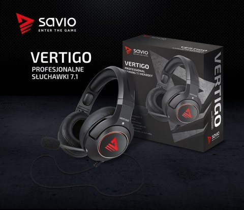 Słuchawki gamingowe z mikrofonem Vertigo Savio