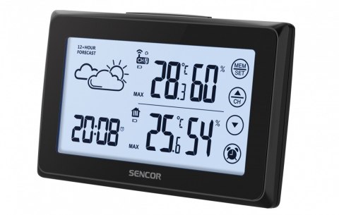 Stacja pogody SWS 2850 dotykowy wyświetlacz, budzik, 1czujnik zewnętrzny Sencor Stacja pogody SWS 2850 dotykowy wyświetlacz, budzik, 1czujnik zewnętrzny Sencor