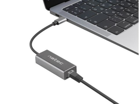 Karta sieciowa Cricket USB-C 3.1 - RJ-45 1Gb na kablu Natec Karta sieciowa Cricket USB-C 3.1 - RJ-45 1Gb na kablu Natec