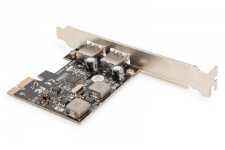 Kontroler USB 3.0 PCIe, 2x USB 3.0, Low Profile, Chipset UPD720202 Digitus