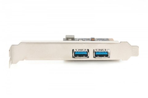 Kontroler USB 3.0 PCIe, 2x USB 3.0, Low Profile, Chipset UPD720202 Digitus
