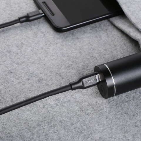 CB-CC1P OEM kabel USB-C - USB-C 1m 60W PD 3A 5Gbps 20V PVC czarny AUKEY