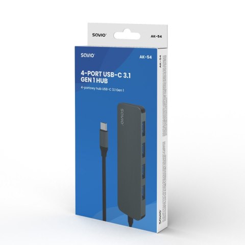 HUB 4-portowy USB 3.1 Gen.1, AK-54 Savio