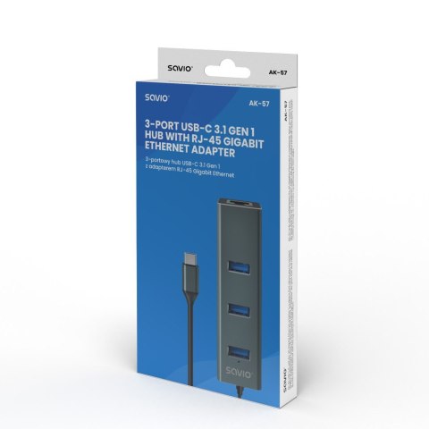 HUB USB-C 3.1, AK-57 Savio