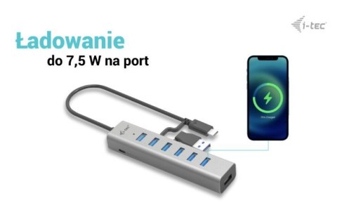 Hub USB-C Charging Metal HUB 7 Port I-tec Hub USB-C Charging Metal HUB 7 Port I-tec