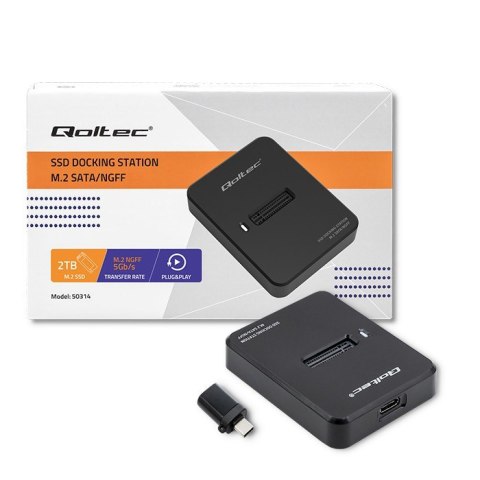 Stacja dokująca dysków SSD M.2 SATA | NGFF | USB 3.1 Qoltec Stacja dokująca dysków SSD M.2 SATA | NGFF | USB 3.1 Qoltec