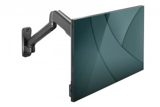 Uchwyt ścienny pojedynczy, 1xLCD, max. 32", max. obciążenie 9kg, ze sprężyną gazową, obrotowy Digitus