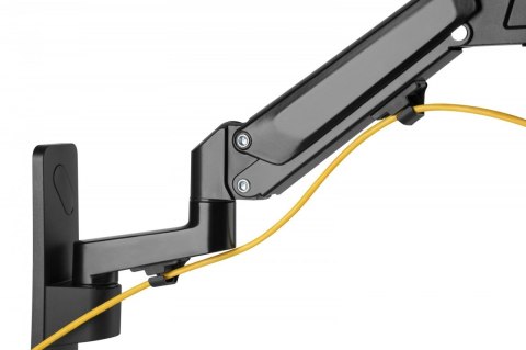 Uchwyt ścienny pojedynczy, 1xLCD, max. 43", max. obciążenie 23kg, ze sprężyną gazową, obrotowy Digitus