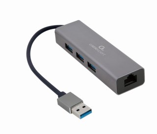 Adapter USB-AM to LAN GbE Hub 3xUSB 3.0 Gembird