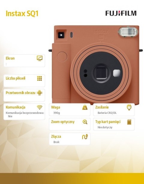 Aparat Instax SQ1 pomarańczowy Fujifilm Aparat Instax SQ1 pomarańczowy Fujifilm