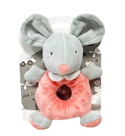 Grzechotka Myszka 18 cm brzoskwiniowa TULILO Grzechotka Myszka 18 cm brzoskwiniowa TULILO