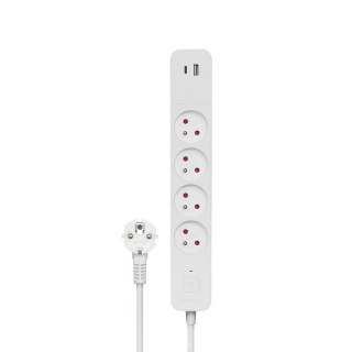 Listwa zasilająca przeciwprzepięciowa 4 gniazda USB-A i USB-C, 1.5m, LZ-11 Savio