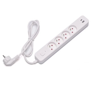 Listwa zasilająca przeciwprzepięciowa 4 gniazda USB-A i USB-C, 1.5m, LZ-11 Savio