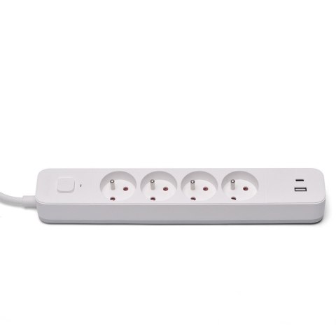 Listwa zasilająca przeciwprzepięciowa 4 gniazda USB-A i USB-C, 1.5m, LZ-11 Savio
