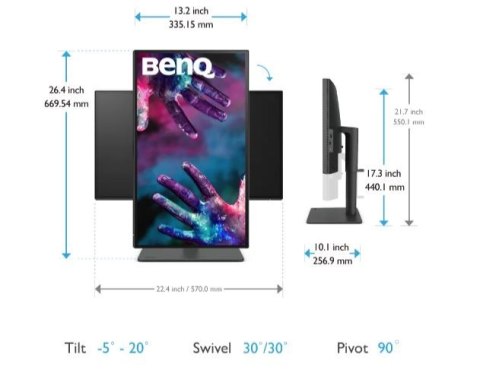 Monitor 25 cali PD2506Q QHD 5ms/2K/IPS/GL/HDMI Benq Monitor 25 cali PD2506Q QHD 5ms/2K/IPS/GL/HDMI Benq