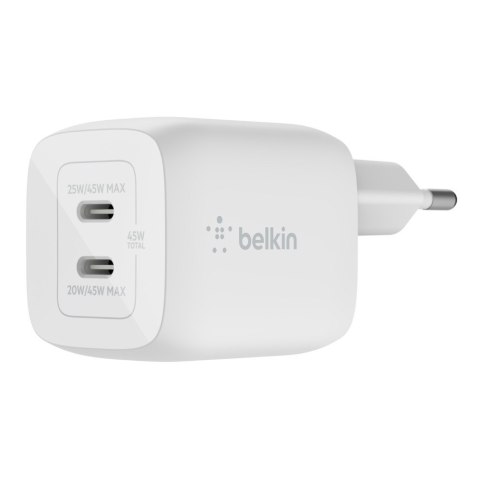 Podwójna ładowarka ścienna USB-C GaN z PPS 45 W Belkin