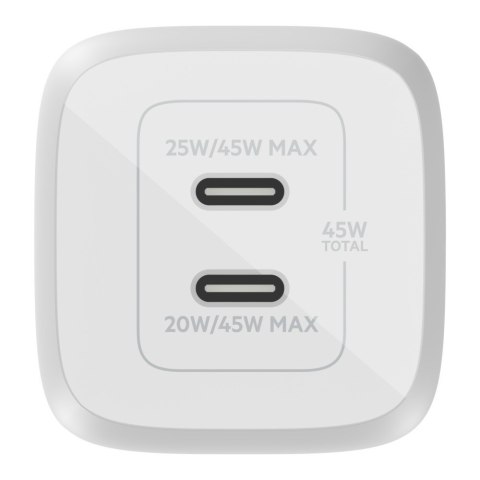 Podwójna ładowarka ścienna USB-C GaN z PPS 45 W Belkin Podwójna ładowarka ścienna USB-C GaN z PPS 45 W Belkin