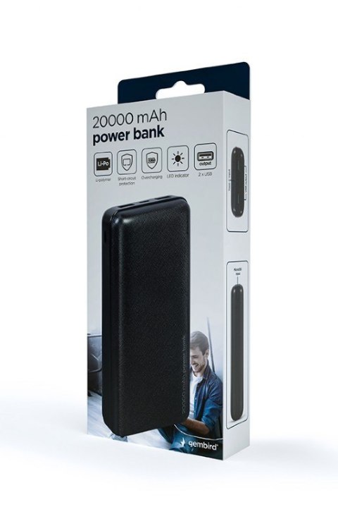 PowerBank 20 000 mAh czarny Gembird