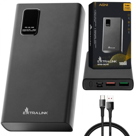 Powerbank EPB-067B USB-C EX.19485 czarny Extralink