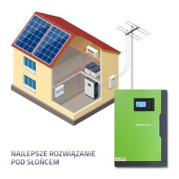 Hybrydowy inwenter solarny Off-Grid 5,5kW | 100A | 48V | MPPT | Sinus Qoltec