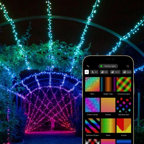 Inteligentne lampki choinkowe Strings 400 LED RGB łańcuch 32m TWINKLY Inteligentne lampki choinkowe Strings 400 LED RGB łańcuch 32m TWINKLY
