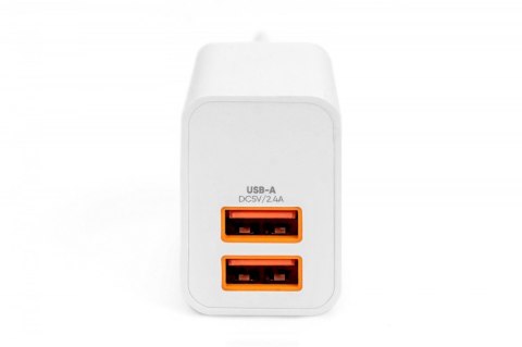 Ładowarka sieciowa zasilacz 2x USB-A 15,5W Biała Digitus