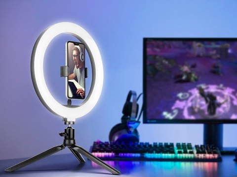 Lampa pierścieniowa Ring 26 cm z mini statywem Tracer