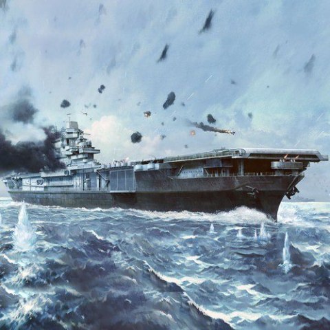 Model plastikowy Yorktown CV-5 Battle of Midaway 1/700 Academy Model plastikowy Yorktown CV-5 Battle of Midaway 1/700 Academy