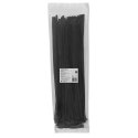 Opaski zaciskowe wielorazowe/trytytki | 7.2*400mm | Nylon UV | Czarne Qoltec