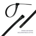 Opaski zaciskowe wielorazowe/trytytki | 7.2*400mm | Nylon UV | Czarne Qoltec