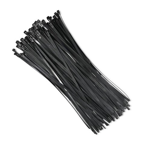 Opaski zaciskowe wielorazowe/trytytki | 7.2*450mm | Nylon UV | Czarne Qoltec