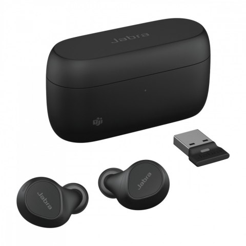 Słuchawki bezprzewodowe Evolve2 Buds USB-A MS Bezprzewodowa podkładka ładująca Jabra