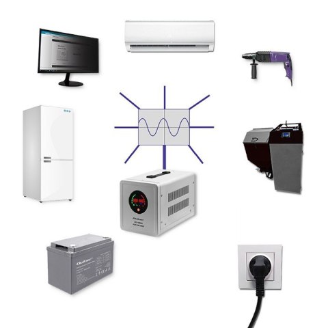 Zasilacz awaryjny Pure Sine Wave UPS | 1000VA | 700W | Szary Qoltec Zasilacz awaryjny Pure Sine Wave UPS | 1000VA | 700W | Szary Qoltec