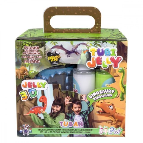 Zestaw Tubi Jelly 6 kolorów + małe akwarium - Dinozaury TUBAN Zestaw Tubi Jelly 6 kolorów + małe akwarium - Dinozaury TUBAN