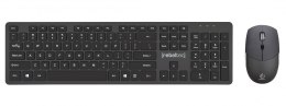 Zestaw bezprzewodowy klawiatura + mysz MAXIM 2,4GHz, zasięg 10m nano odbiornik USB 104 klawisze QWERTY Rebeltec