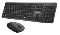 Zestaw bezprzewodowy klawiatura + mysz MAXIM 2,4GHz, zasięg 10m nano odbiornik USB 104 klawisze QWERTY Rebeltec