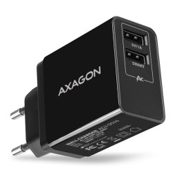 ACU-DS16 Ładowarka sieciowa, SMART 16W, 2x port USB-A, 5V/2.2A + 5V/1A AXAGON