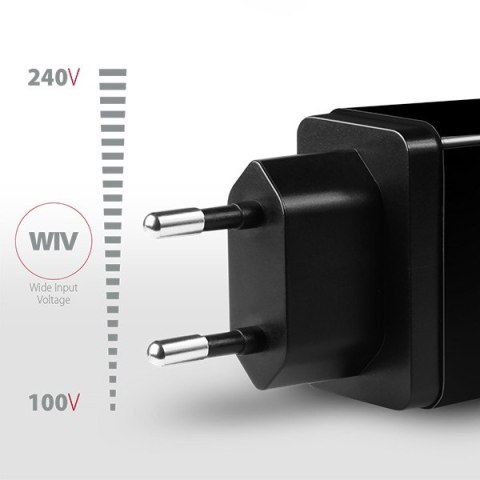 ACU-DS16 Ładowarka sieciowa, SMART 16W, 2x port USB-A, 5V/2.2A + 5V/1A AXAGON ACU-DS16 Ładowarka sieciowa, SMART 16W, 2x port USB-A, 5V/2.2A + 5V/1A AXAGON