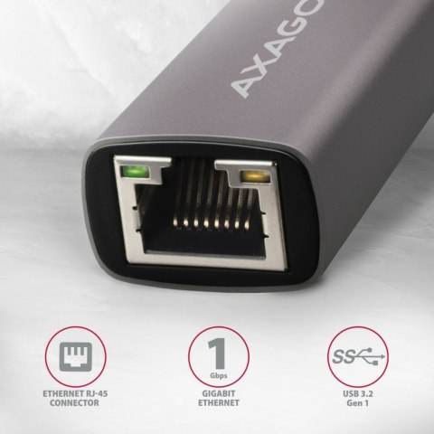 ADE-TRC Karta sieciowa Gigabit Ethernet adapter, USB-C 3.2 Gen 1, instalacja automatyczna, metalowy, tytanowa szarość AXAGON ADE-TRC Karta sieciowa Gigabit Ethernet adapter, USB-C 3.2 Gen 1, instalacja automatyczna, metalowy, tytanowa szarość AXAGON