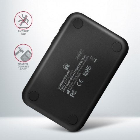 ADSA-D25 MINI stacja dokująca USB 3.2 Gen 1 - 2x SATA 6G 2.5" SSD/HDD CLONE AXAGON ADSA-D25 MINI stacja dokująca USB 3.2 Gen 1 - 2x SATA 6G 2.5" SSD/HDD CLONE AXAGON