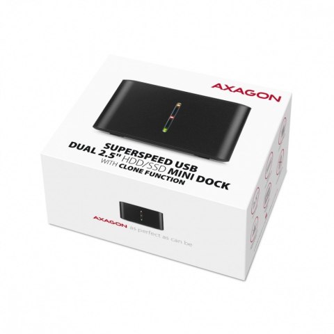 ADSA-D25 MINI stacja dokująca USB 3.2 Gen 1 - 2x SATA 6G 2.5" SSD/HDD CLONE AXAGON ADSA-D25 MINI stacja dokująca USB 3.2 Gen 1 - 2x SATA 6G 2.5" SSD/HDD CLONE AXAGON