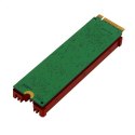 CLR-M2 Chłodnica do dysku aluminiowa pasywna M.2 2280 SSD, silikonowe podkładki termiczne, wysokość 12mm AXAGON