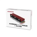 CLR-M2 Chłodnica do dysku aluminiowa pasywna M.2 2280 SSD, silikonowe podkładki termiczne, wysokość 12mm AXAGON