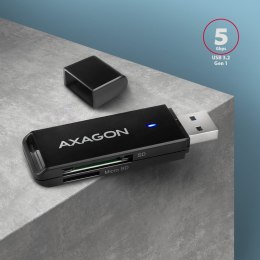 CRE-S2N Czytnik zewnętrzny kart USB-A 3. 2 GEN 1, 2-gniazda lun SD/microSD, UHS-I AXAGON
