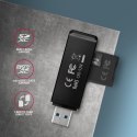 CRE-S2N Czytnik zewnętrzny kart USB-A 3. 2 GEN 1, 2-gniazda lun SD/microSD, UHS-I AXAGON