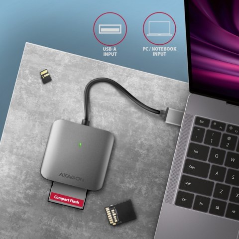 CRE-S3 Czytnik zewnętrzny kart USB-A 3. 2 GEN 1, 3-slot lun SD/microSD/CF, obsługa UHS-II AXAGON CRE-S3 Czytnik zewnętrzny kart USB-A 3. 2 GEN 1, 3-slot lun SD/microSD/CF, obsługa UHS-II AXAGON